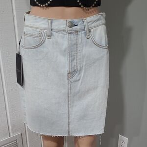 Rag & Bone Light Wash Denim Skirt